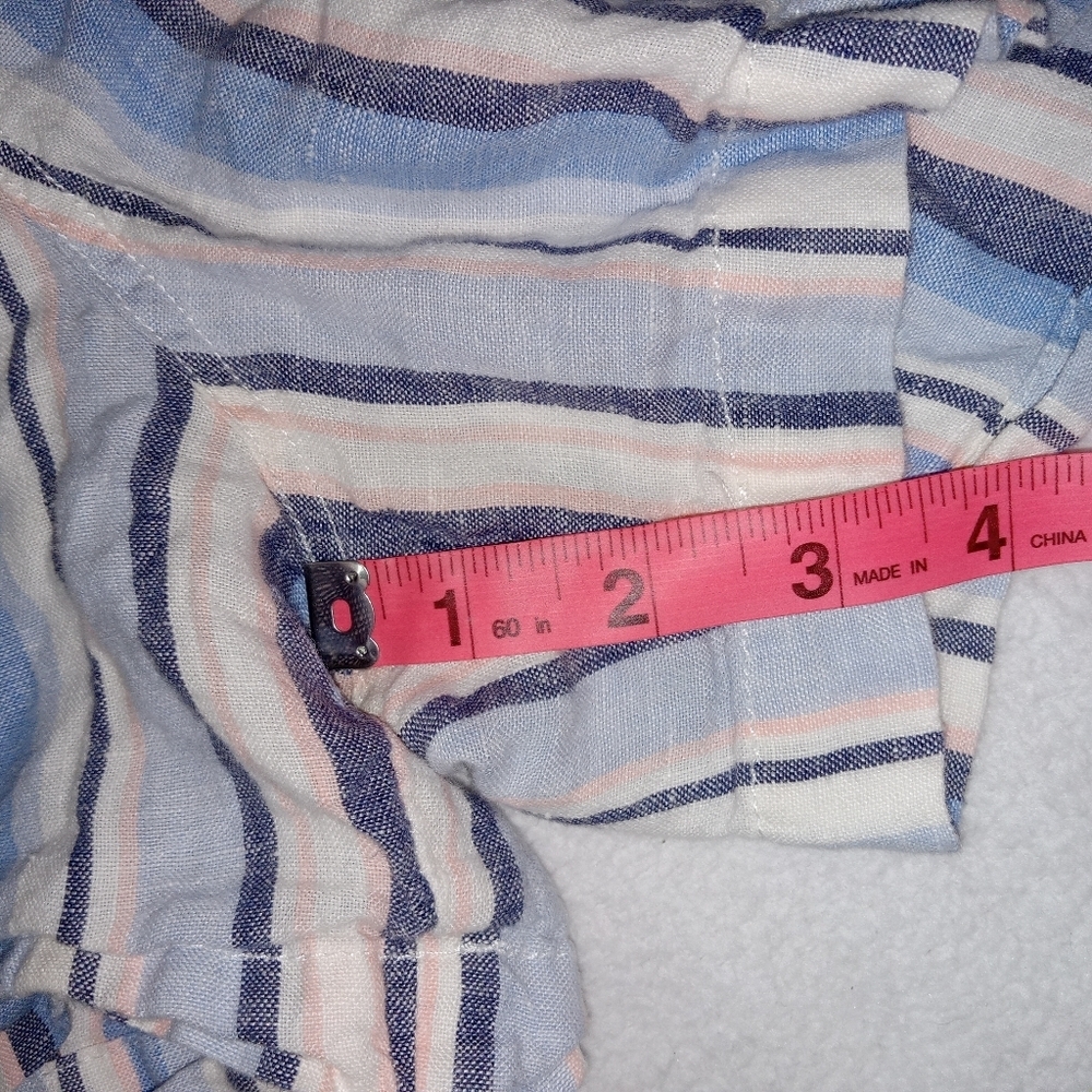 Artisan NY 100% Linen Striped Shorts w/Drawstring Waist size 8 - Picture 11 of 11